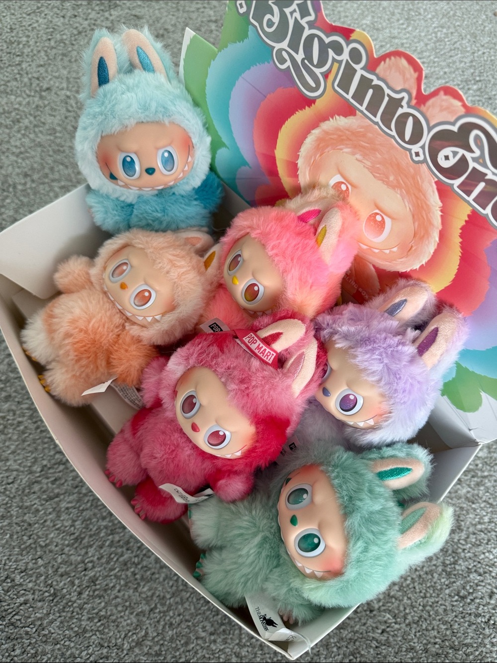 Biginto Energy Labubu - Pastel Pink, Peach, Mint, Lavender, Aqua, Coral Set